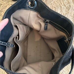 Coach Black and Tan Hobo Bag
